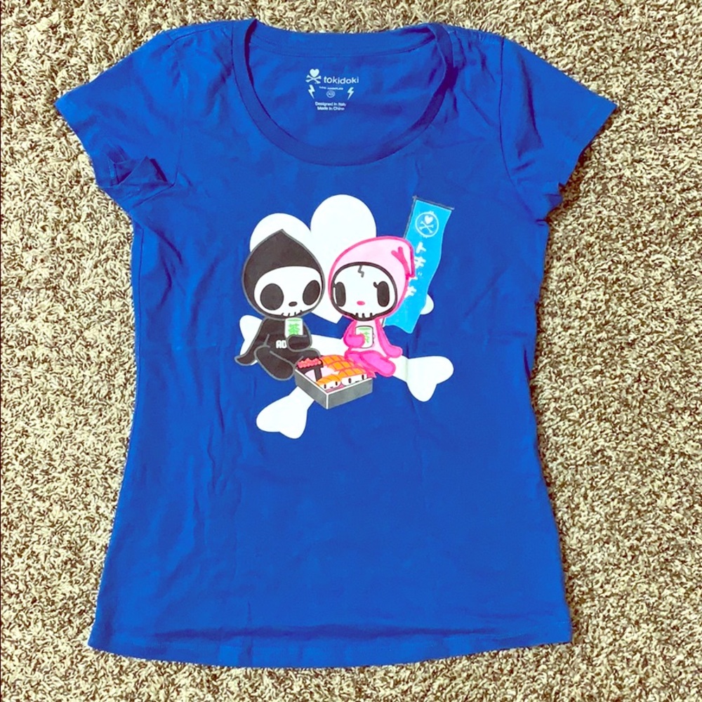 Tokidoki Adios Sushi Tshirt XS Blue NWOT